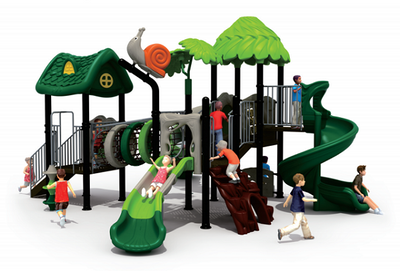 Metal Forest Series Outdoor Playground For Kids with Slide