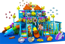 Metal Ocean Themed Indoor Playground with Cafe With Ropes