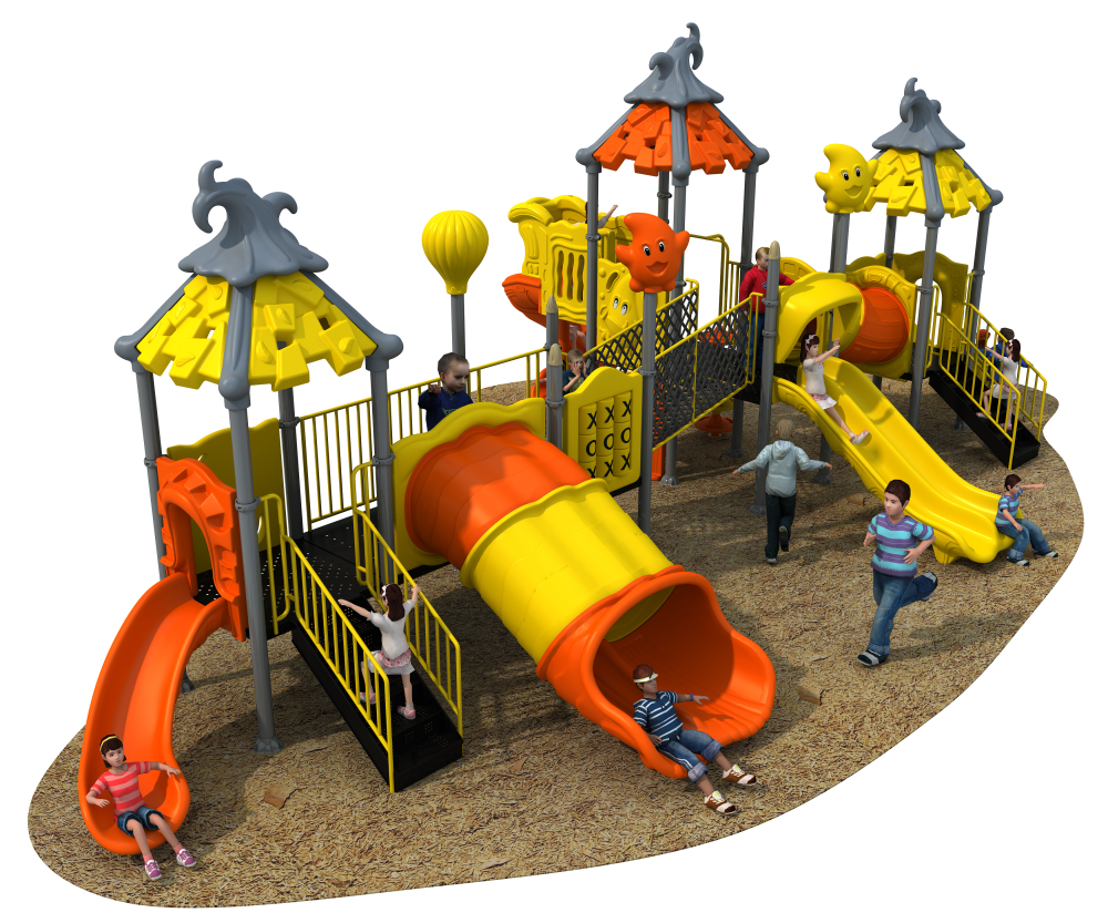 High Quality All Plastic Outdoor Playground Structure Slides for Kids