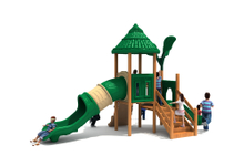 Customization Wooden Children Outdoor Playground Amusement Equipment Plastic Tube Slides 