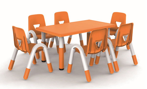 Hot Sale Moon Shaped Children Desk Table School Good Price Children Furniture Plastic Kids Study Desk 