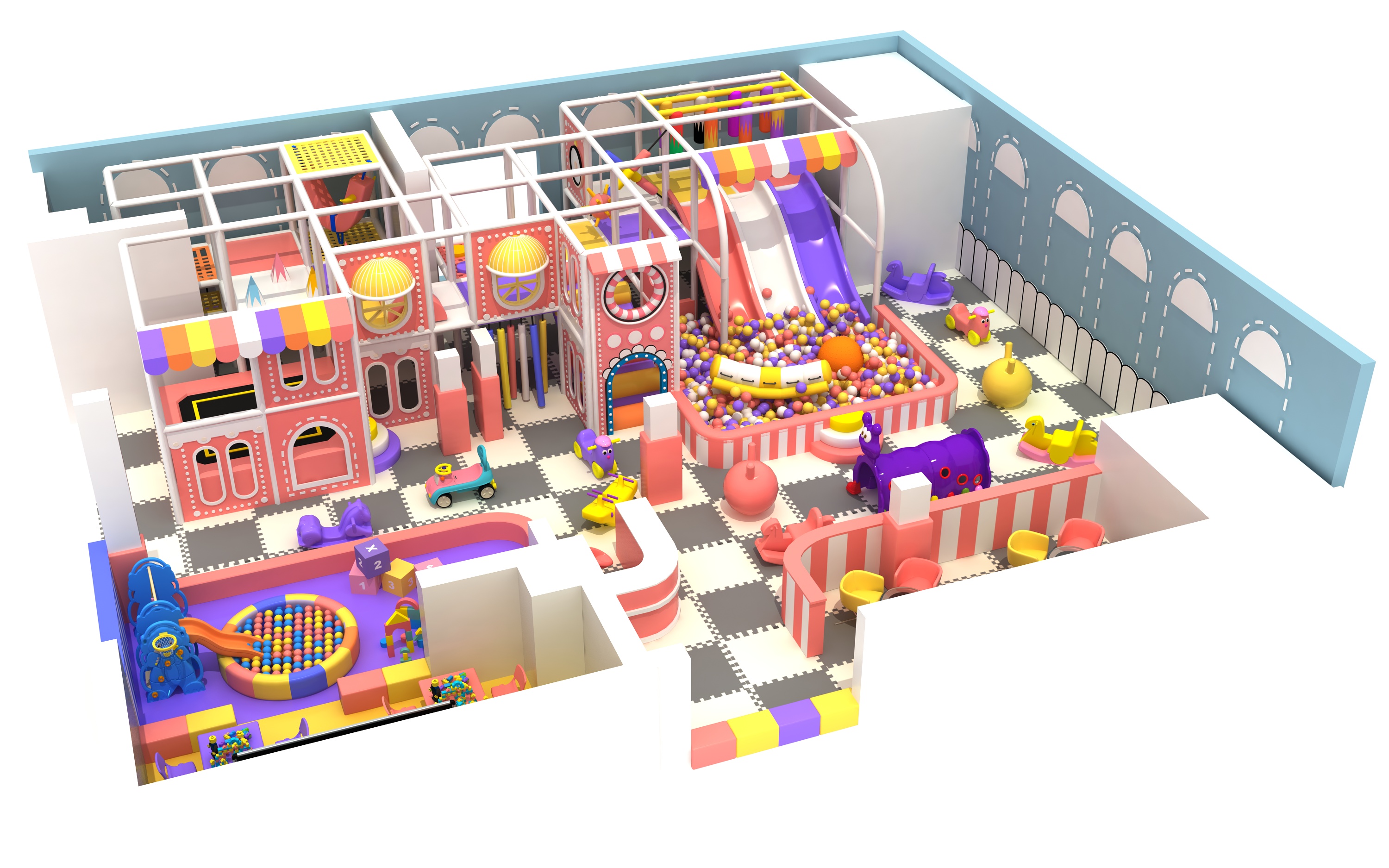 Anti-crack Candy Theme Indoor Playground for Amusement Park