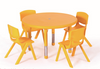 High Quality Half Circle Semi-circle Plastic Table And Chair for Kids/preschool Furniture 