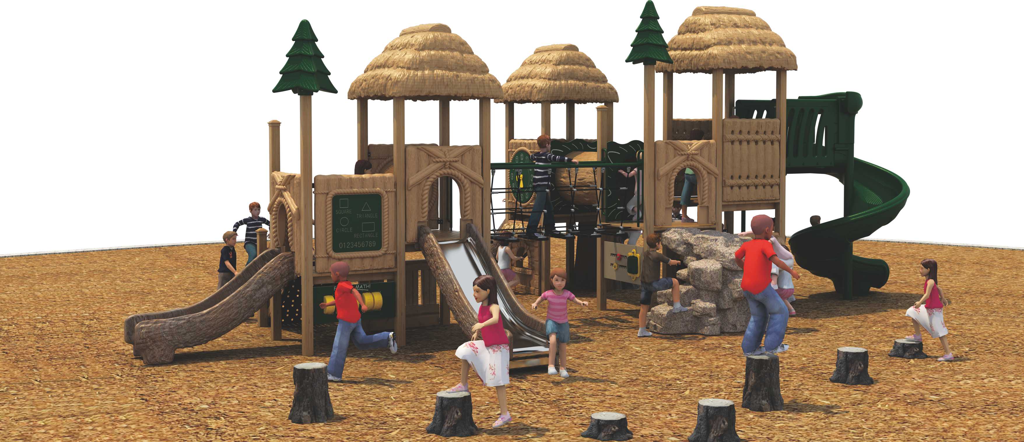 New Fashion Design Muti Function Children Outdoor Slide Playground Equipment 