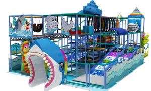Quality Ocean Themed Indoor Playground with Cafe With Tires