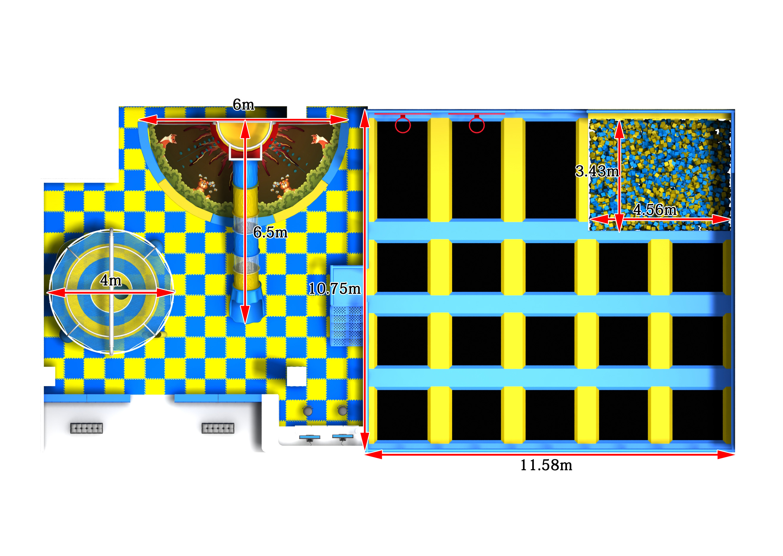Biggest Large Size Trampoline for Bungee Jumping
