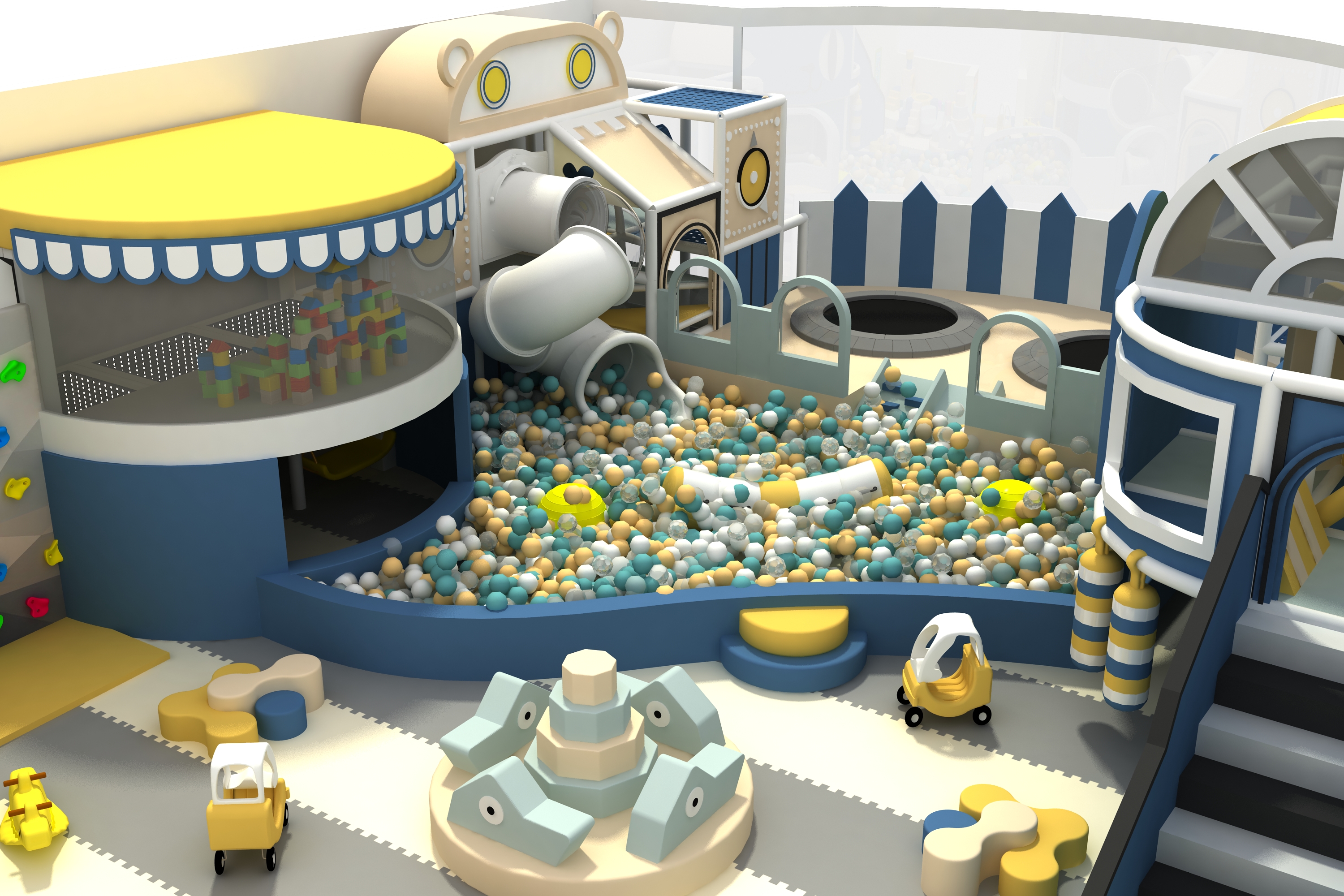 How to use indoor ball pool?