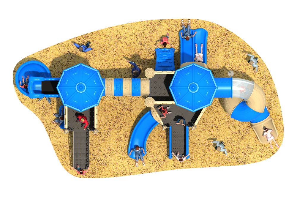 Best Castle Series Outdoor Playground with Tube Slide