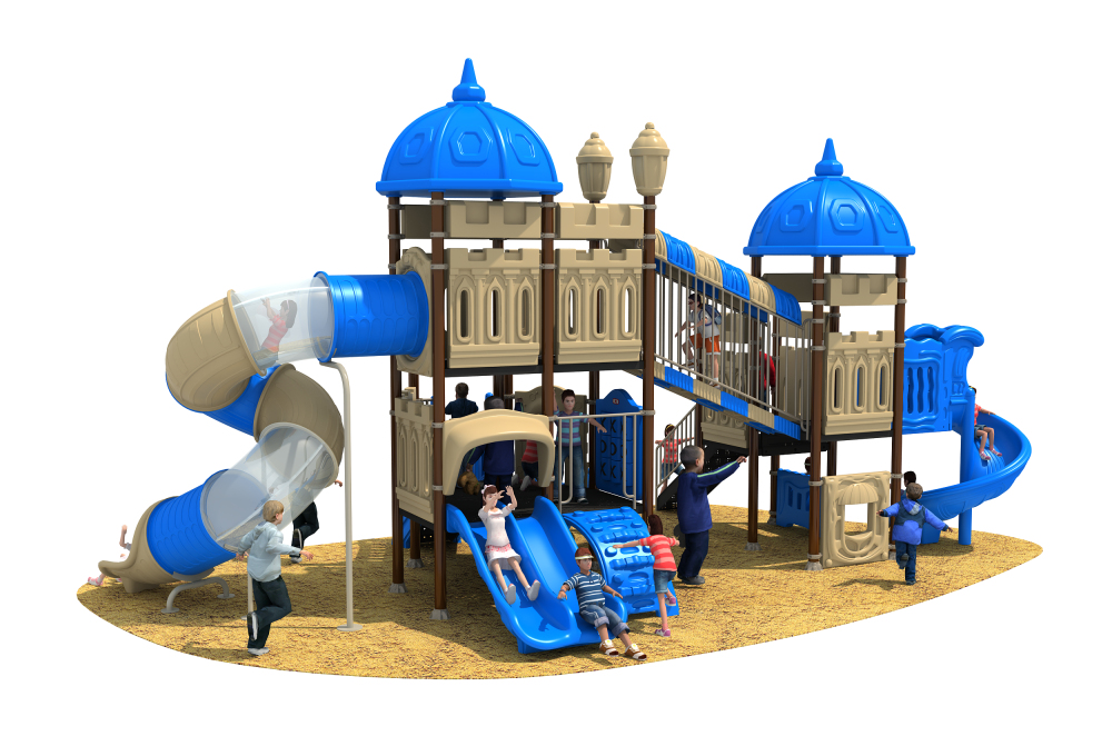 Best Castle Series Outdoor Playground with Tube Slide