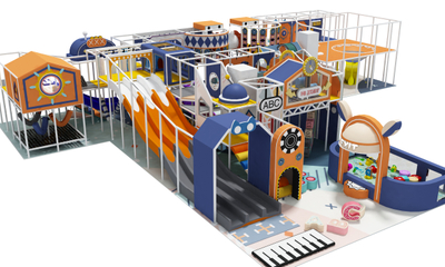 Metal Space Themed Indoor Playground with Trampoline