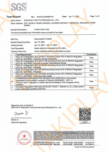 EN71-3-FOAM POST PAD