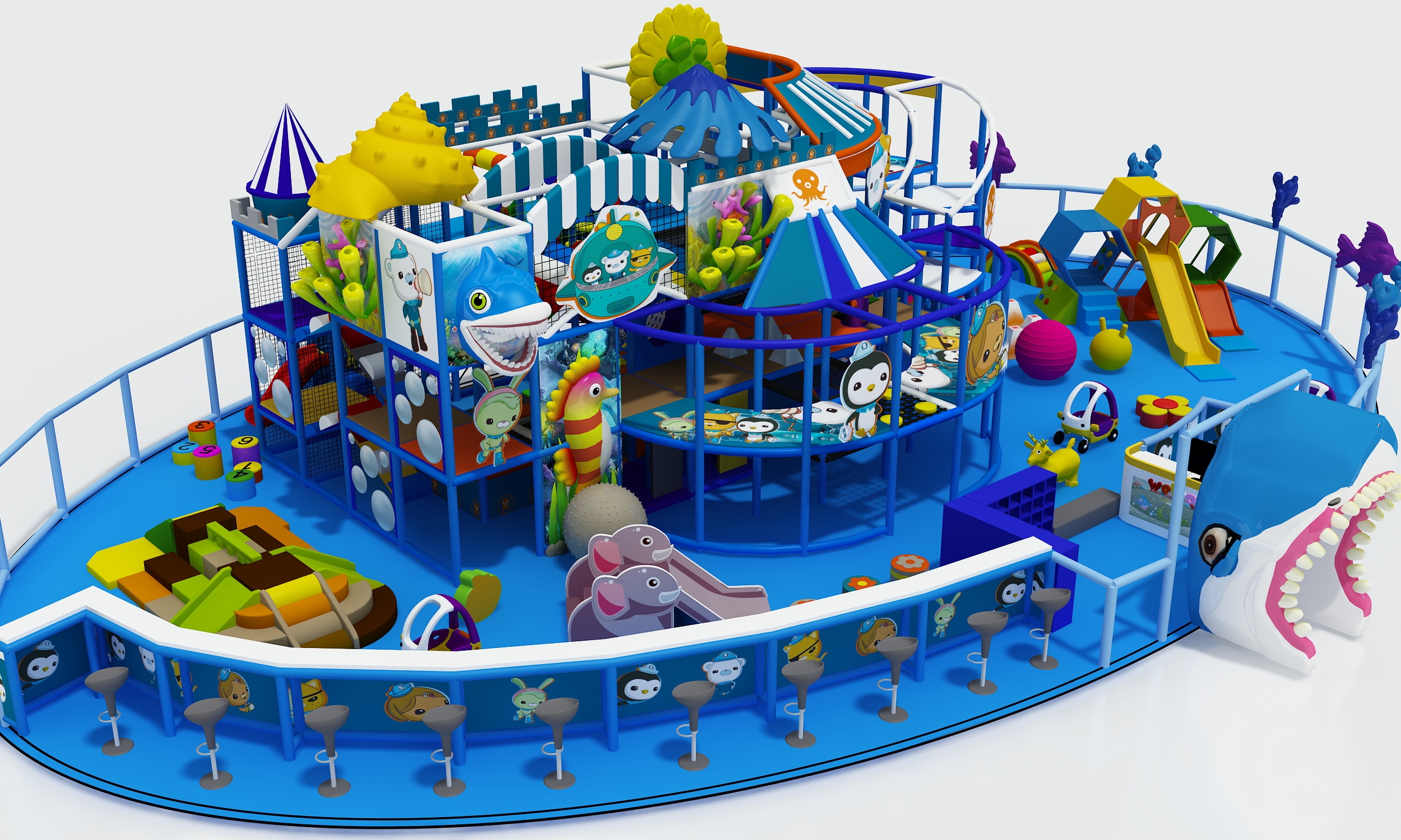 Best Ocean Themed Indoor Playground with Slide With Slides