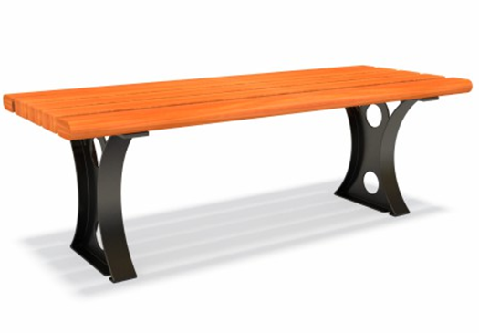 Custom Outdoor Cast Iron Leg Wood Park Bench, Durable Simple Design Public Bench 